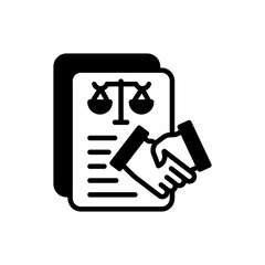 Contract Law icon in vector. illustration