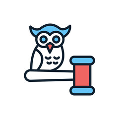 Education Law icon in vector. illustration
