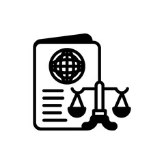 Immigration Law icon in vector. illustration