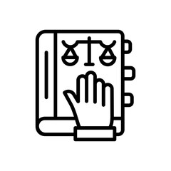 Constitutional Law icon in vector. illustration