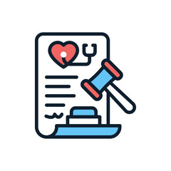 Health Law icon in vector. illustration