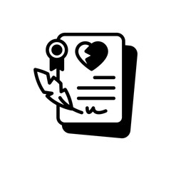 Divorce Document icon in vector. illustration