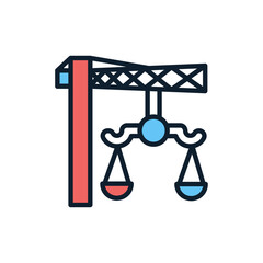 Construction Law icon in vector. illustration