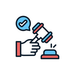 Judge Conclusion icon in vector. illustration