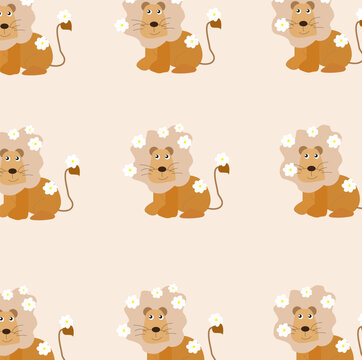Cute seamless vector pattern. Print for babies