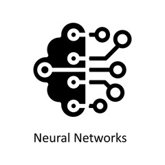 Fototapeta premium Neural Networks Vector solid Icons. Simple stock illustration stock