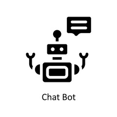 Chat Bot Vector   solid Icons. Simple stock illustration stock