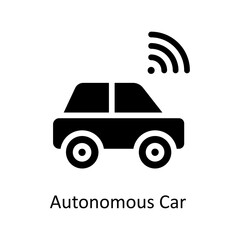 Autonomous Car Vector   solid Icons. Simple stock illustration stock