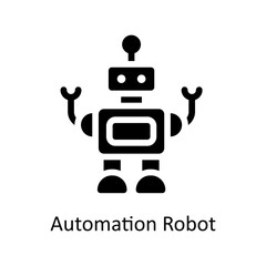 Automation Robot Vector   solid Icons. Simple stock illustration stock