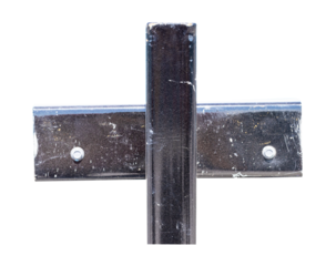 Nuts clamp electric wire with power pole aluminum small. Isolated on cutout PNG. For holding electric pole to help pull and support from falling in wind. Concept of nuts safety, fastening.