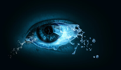 Macro image of human eye