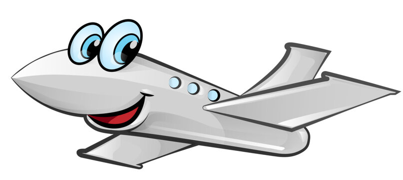 Aeroplane mascot Cartoon isolated on white background
