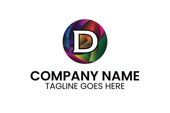 D Mosaic Logo , D Letter Logo, D Logo, Creative Logo, Artsy Style Logo, Colorful Logo, Abstract Logo, brand, illustration ,vector