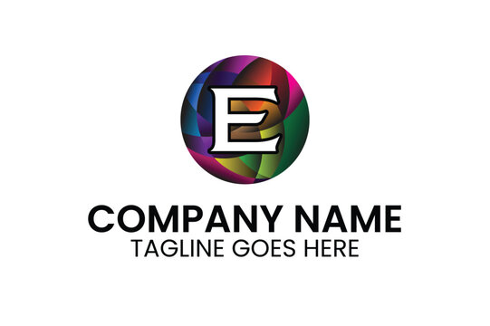 E Mosaic Logo , E Letter Logo, E Logo, Creative Logo, Artsy Style Logo, Colorful Logo, Abstract Logo, brand, illustration ,vector