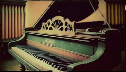 古いピアノの画像 Generative AI