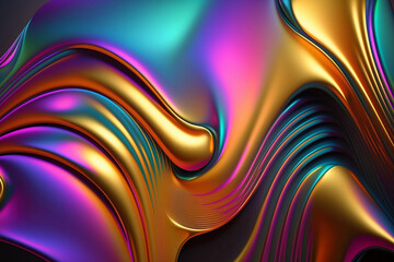 Bbackground futuristic neon swirl lines. Light effect. Wave lines digital . Generative ai
