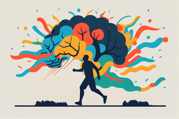 Mental wellness palette: An image that explores the diverse range of emotions and experiences in mental wellness, using a colorful and expressive palette. Ai generated.