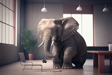 Fototapeta premium The elephant in the room.