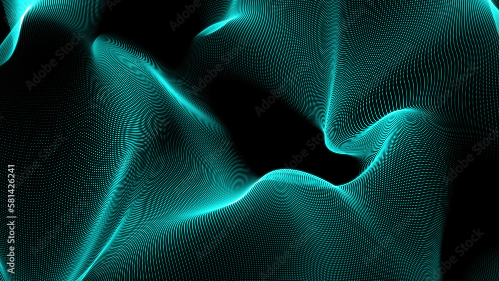 Poster colorful background of flowing fabric. smooth and soft. abstract technology big data digital backgro