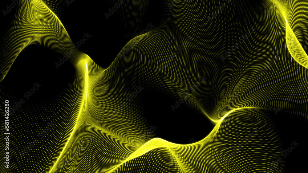 Poster yellow geometric abstract technology and science background, geometric background, technology backgr