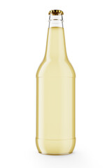 Lemonade, pineapple juice, mango juice, turmeric tea, yellow sports drinks, yellow energy drinks, yellow Gatorade, and some beers like wheat. Isolated on a white background. 3d render.