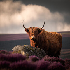 Scottish highland cow ,Generative AI, Generative ,AI