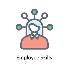 Fototapeta premium Employee Skills Vector Fill Outline Icons. Simple stock illustration stock