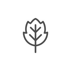leaf simple icon in black color