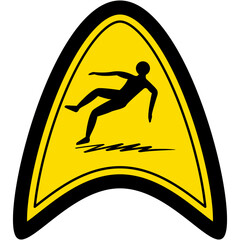 sticker slippery surface warning safety protection sign symbol
