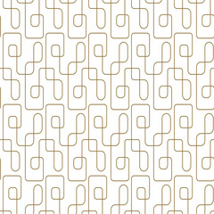 Geometric seamless pattern with geometric random shapes continuous line square pattern for wall decoration. line art  Vector illustration.