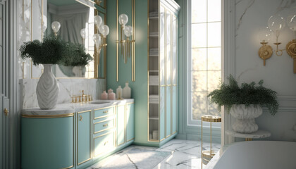 design concept luxurious spa like bathroom. Generative AI