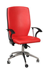 office red chair isolated on white