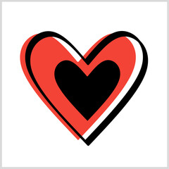 Heart shape icon. Valentine event. Vector Illustration for Icon, Logo, Symbol etc