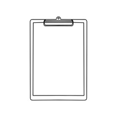 Clipboard and paper sheet page. Business and office tools for paper checklist.