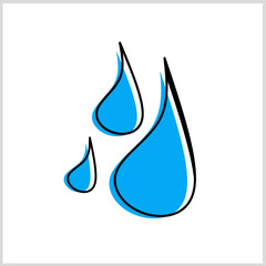 Water drops icon, Vector Illustration For Icon, Symbol, Logo etc