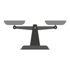 Black scales icon. Vector illustration.