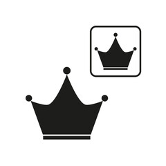 Royal icon with crown. Luxury template design. Vector illustration.