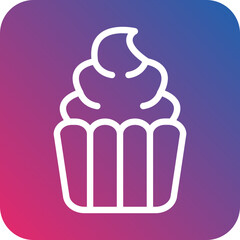 Vector Design Cupcake Icon Style