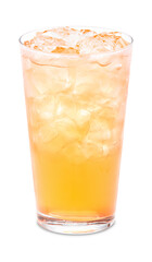 Tropical Lemonade-glass-ice-white-background