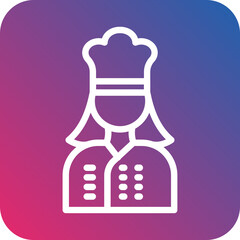 Vector Design Lady Chef Icon Style