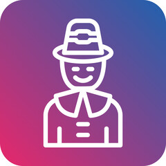 Vector Design Pilgrim Icon Style