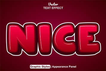 nice text effect with editable pink graphic style.