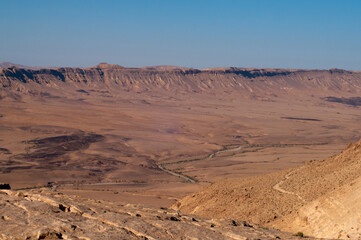 valley in the Ramon desert in Israel