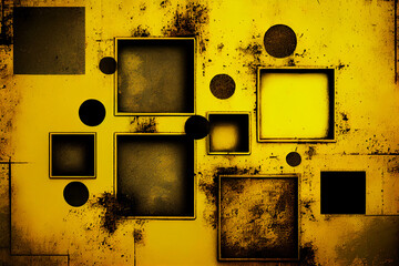 yellow grunge geometric background, texture