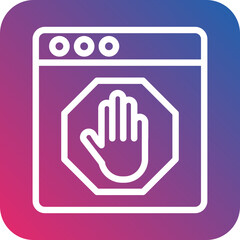 Vector Design AD Blocker Icon Style