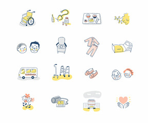 さまざまな介護福祉のアイテム　セット