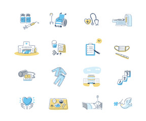さまざまな医療のアイテム　セット