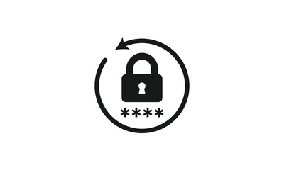 Change password vector icon, Lock reload icon