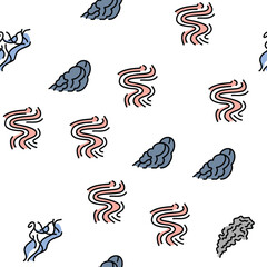 smell smoke gas nose aroma vector seamless pattern