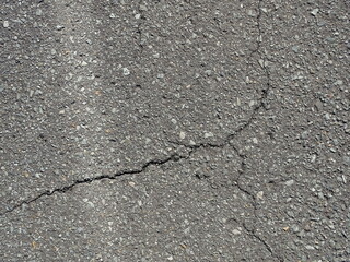 Obraz premium 道路のひび割れ